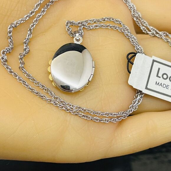 Vintage Prayer Wish Locket Silver Gold Cross Filigree Christian Made in USA - Picture 9 of 14